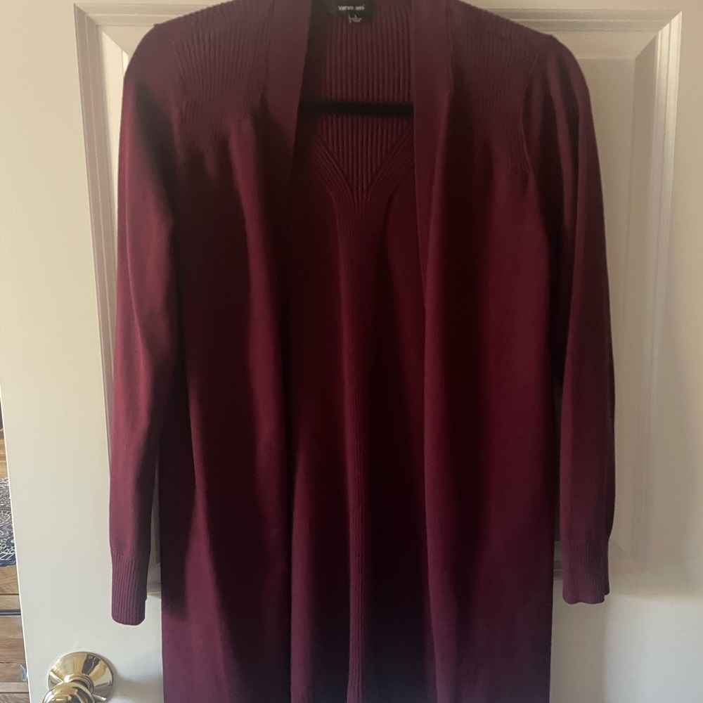 Apt. 9 Burgundy Cardigan Sweater